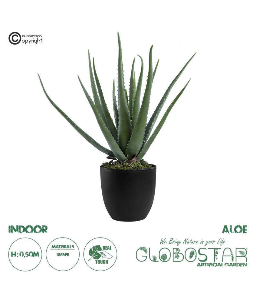 GloboStar® Artificial Garden ALOE 20065 Τεχνητό Διακοσμητικό Φυτό Αλόη Υ50cm
